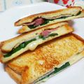 うたかた。's cooksnap of when they made 朝食に☆グリルドチーズwithベーコン☆.
