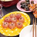 cakkyna's cooksnap of when they made ハロウィンに★カボチャとクモの巣おにぎり.