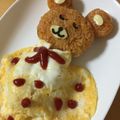 かぴれんじゃー's cooksnap of when they made リラックマオムライス　かわいいデコめし.