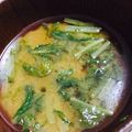 にゃんこＴ's cooksnap of when they made 香ばしい大根葉のおみそ汁.