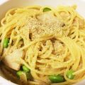 よーめろりん's cooksnap of when they made ささみと枝豆の味噌クリームパスタ.