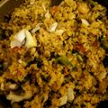 やぎ園's cooksnap of when they made 男性でも簡単フライパンで山の幸パエリア.
