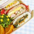 簡単手抜きママ's cooksnap of when they made おにぎらず！きのこと牛肉のサンドおにぎり.