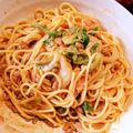 みあちょん's cooksnap of when they made 納豆キムチマヨパスタ.