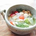 kaokaofood's cooksnap of when they made レタスとトマトとソーセージのスープ.