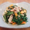 およねこ３'s cooksnap of when they made 春菊と豚バラの中華風炒め.