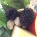 Santorini's cooksnap of when they made ほうれん草ラズベリー グリーンスムージー.