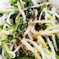 pingu40's cooksnap of when they made ★簡単！もやしとほうれん草のゴマあえ★.