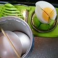 おおなべ's cooksnap of when they made 炊飯器に乗せてゆで卵.