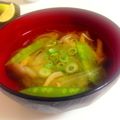 チョミ蔵's cooksnap of when they made さやえんどうのお味噌汁.