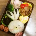 ☆華澄☆'s cooksnap of when they made スヤスヤ*いねむりうさぎちゃん＊キャラ弁.