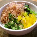 runa10's cooksnap of when they made 離乳食完了期♡納豆とオクラのネバネバ丼.