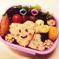 いまなんじ⁈'s cooksnap of when they made キャラ弁 ✿ ハートがいっぱいのお弁当.