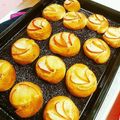 mochitamat's cooksnap of when they made さつまいも生地のアップルカスタードパン.
