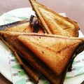 チョイコ's cooksnap of when they made チーズとハムのピザ風ホットサンド.