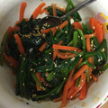 ponta２歳's cooksnap of when they made ＊ほうれん草と人参のナムル風和え＊.
