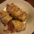 ひふみちんクッキング's cooksnap of when they made 鶏もも肉の人参ごぼう巻.