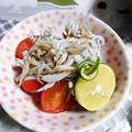 ＴＯＭＯＷＡＴ's cooksnap of when they made トマトとしらすのすだち醤油＊*.
