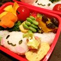 みうﾁｬﾝ's cooksnap of when they made 簡単おつまみお弁当♪焼豚レタス大根ロール.