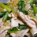 たなぴー's cooksnap of when they made 小松菜と豚肉の中華炒め.