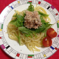 シトゲ's cooksnap of when they made 鮭の中骨水煮缶で和風パスタ.
