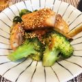 momochu♡'s cooksnap of when they made ♡◎鮭とブロッコリー簡単ごまだれ和え.