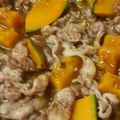 フェアリーローズ's cooksnap of when they made 牛肉とかぼちゃ＊甘辛生姜炒め煮.