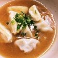 ぱんだ170071's cooksnap of when they made ❤チーズ入り水餃子風～わさび餡かけ❤.