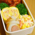 つちかな's cooksnap of when they made Oお弁当（魚肉ソーセージの竹輪巻き焼き）.