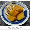 ちょこ☆ちょこ's cooksnap of when they made めんつゆ使って☆かぼちゃとごぼう天の煮物.