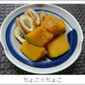 ちょこ☆ちょこ's cooksnap of when they made めんつゆ使って☆かぼちゃとごぼう天の煮物.