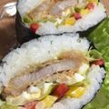 あんざき's cooksnap of when they made 梅タル豚南蛮と綾野菜のおにぎらず.