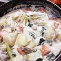 Komayaaaan's cooksnap of when they made 鮭とカブと白菜のチーズホットミルク煮.