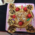 クック0L23YC☆'s cooksnap of when they made 超簡単パンケーキとチョコペン菓子で誕生日.