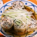 deepsnow★'s cooksnap of when they made 油揚げと鶏ごぼうのくるくる煮.