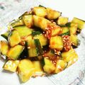 KUMI KUMI's cooksnap of when they made きゅうりのコチュジャン和え♪.