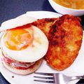 ゆき☆かぜ's cooksnap of when they made チーズ月見バーガー♪.