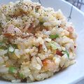 oBsession's cooksnap of when they made ✿葱とベーコンの地味～なチャーハン✿.