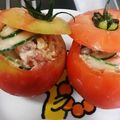rinaricchi's cooksnap of when they made ベジ♪トマトカップのツナサラダ.