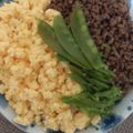 hiroパパlove's cooksnap of when they made 鶏そぼろの三色丼♪.