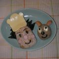 kan☆mama's cooksnap of when they made バタコさん＆チーズ弁当(キャラ弁）.