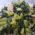 ☆かあちゃん★'s cooksnap of when they made ご飯のお供に☆大根葉と豚肉の炒り煮♪.