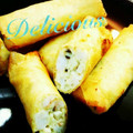 infinite☆9's cooksnap of when they made イカとエビとはんぺんの春巻き.