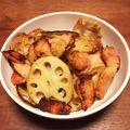 ぎろろ's cooksnap of when they made れんこんとベーコンのバター醤油炒め.