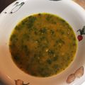 ラクラクダ's cooksnap of when they made カボチャとホウレン草スープに一工夫♪.