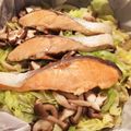 ソワカ's cooksnap of when they made 鮭と野菜のフライパン蒸し～バタポンかけ～.