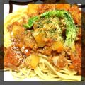 ゆんさんち's cooksnap of when they made さつまいもの秋色トマトソースパスタ.