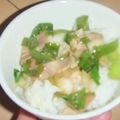 きらり流れ星's cooksnap of when they made ネギの葉とカリカリベーコンの味ポン炒め.