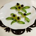 puniＫ's cooksnap of when they made マスカット＋ブルーベリーで♪緑のお花✿.