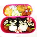 るまたん's cooksnap of when they made トトロ おにぎり＊キャラ弁.